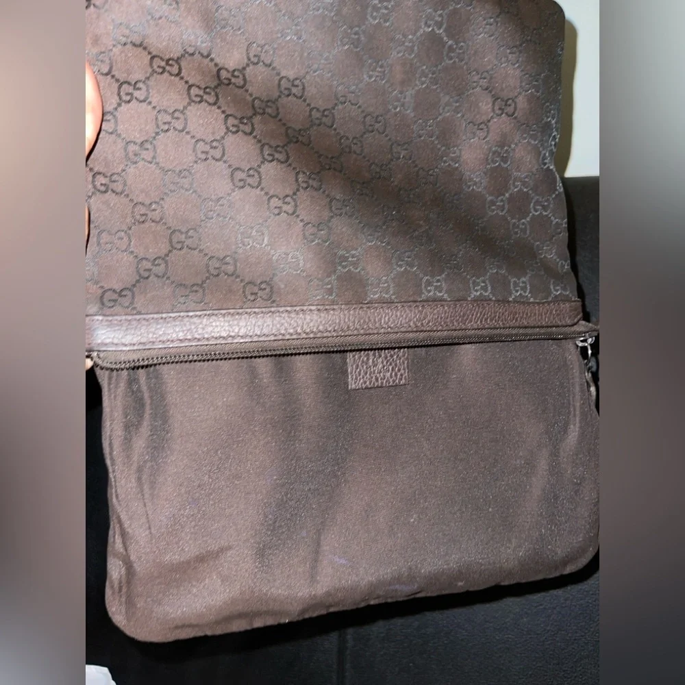 Gucci GG Canvas Clutch Bag 339556 Brown